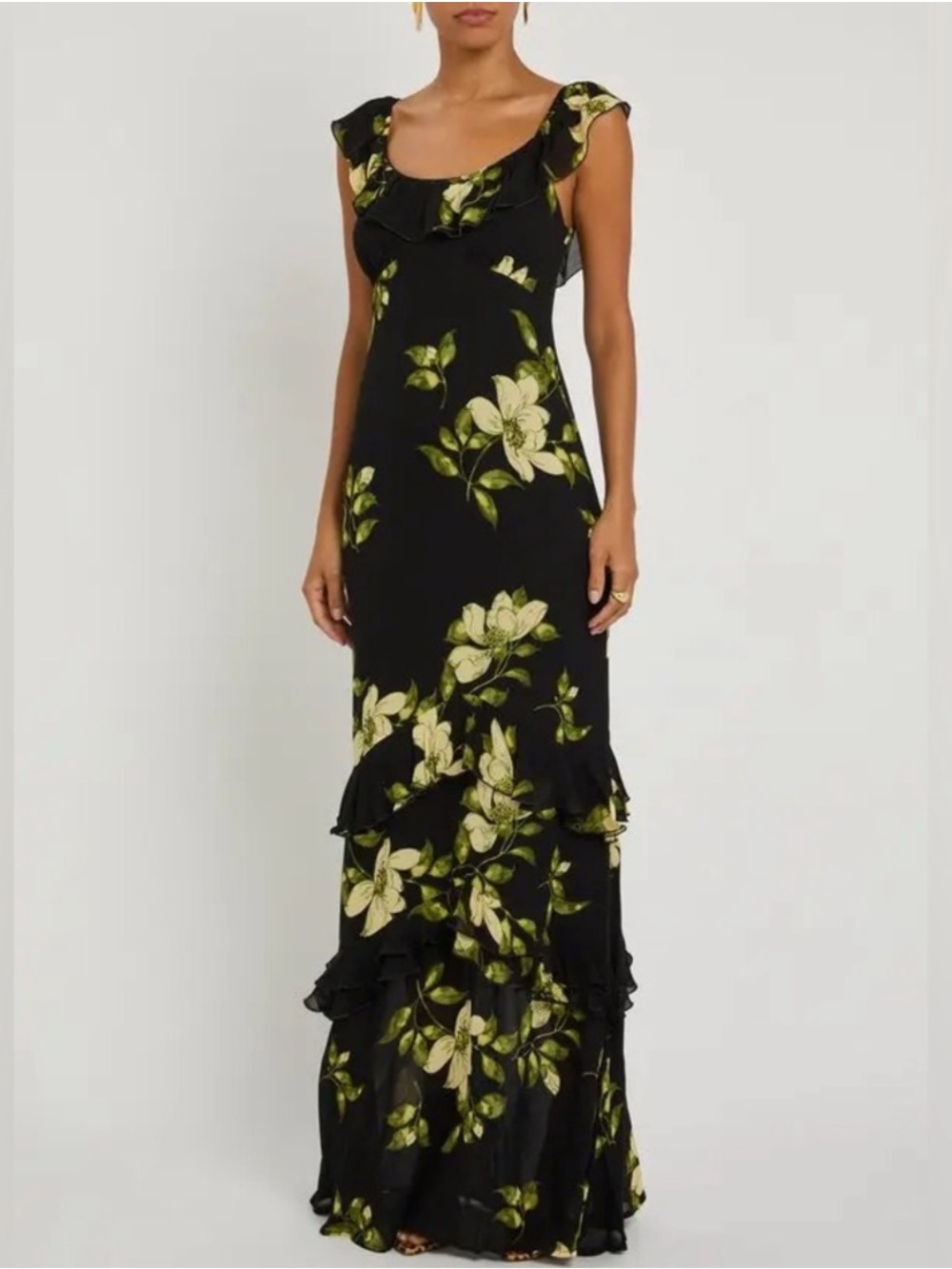 Reformation Silk Tripoli Floral-Print Silk-Georgette Maxi Dress - 4
